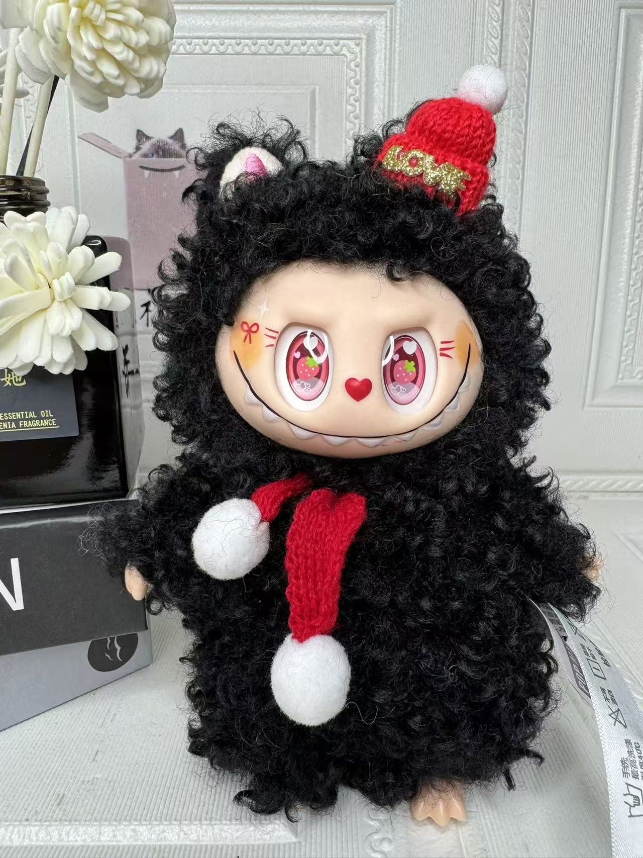 Curly hair with decoration plush toy