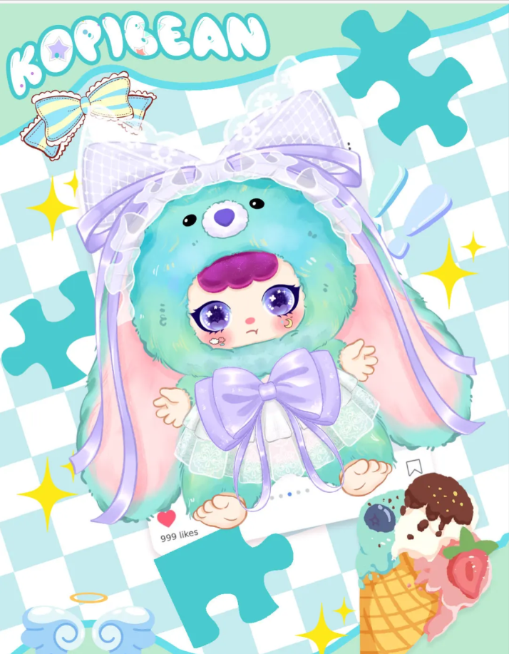 KEBIDOU-tiny nai fu bunny Plush dolls babe blind box