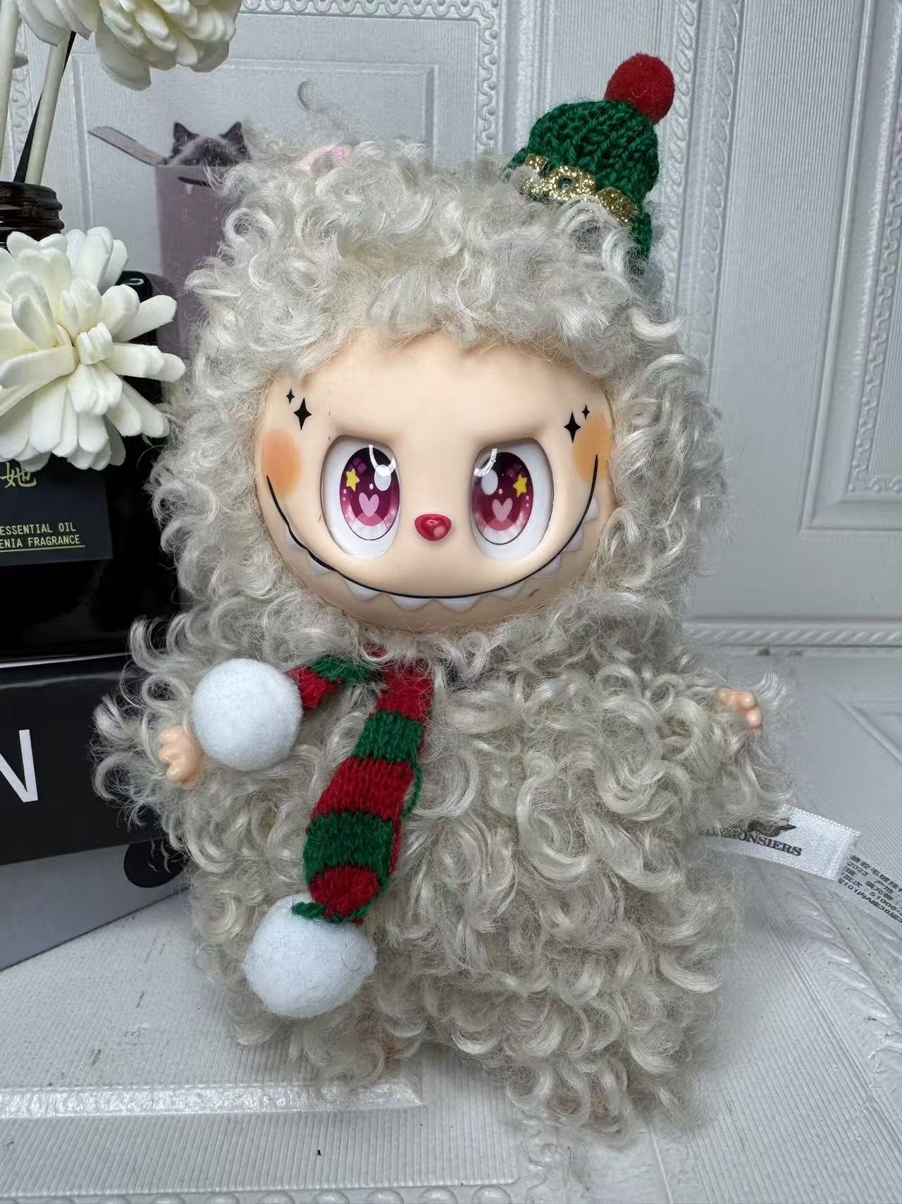 Curly hair with decoration plush toy