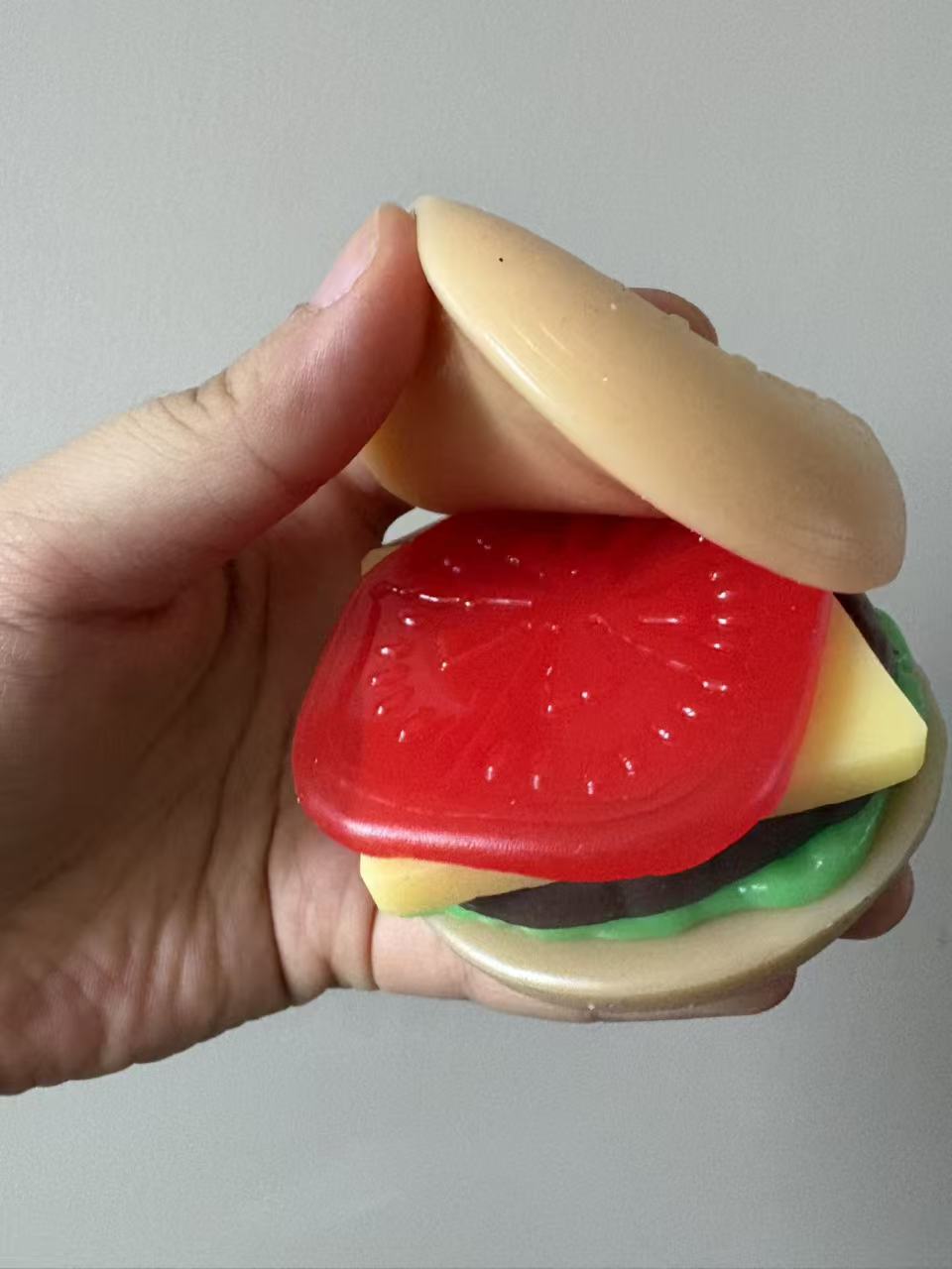 Burger Squishy 6 layer can parted