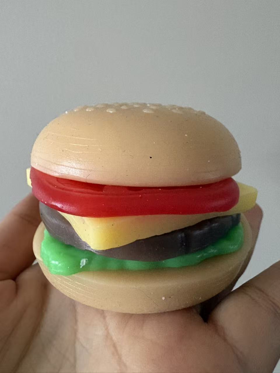 Burger Squishy 6 layer can parted