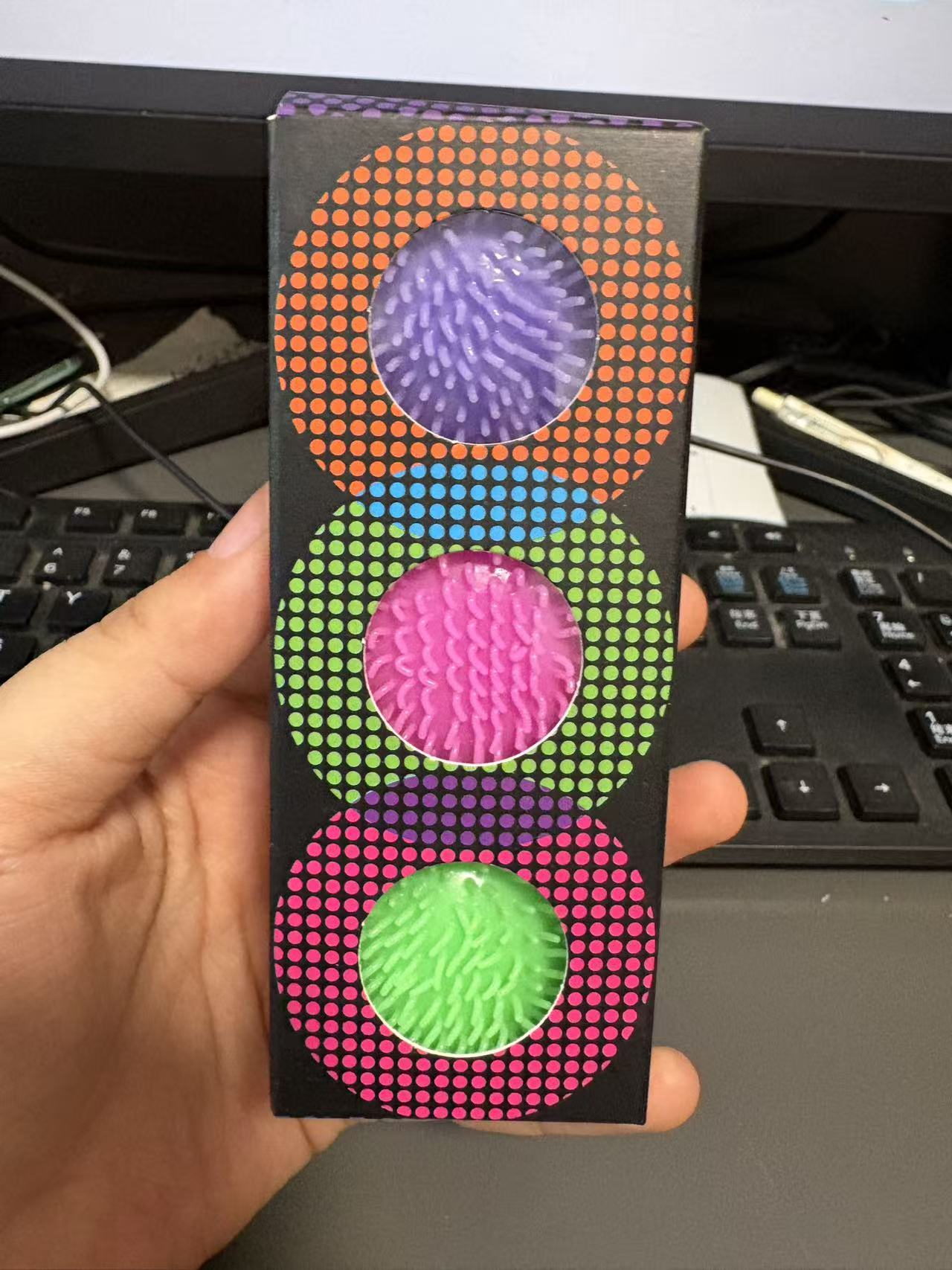 3pcs fuzzball squishy set