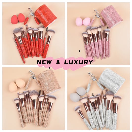 Luxury Diamond  Makeup Brushes Gift Kit