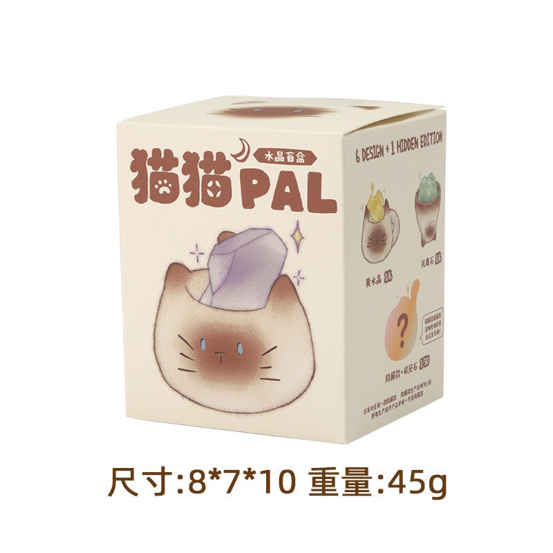 Cat Crystal Blind Box Desktop Ornament Decor  Random Mysterious Box