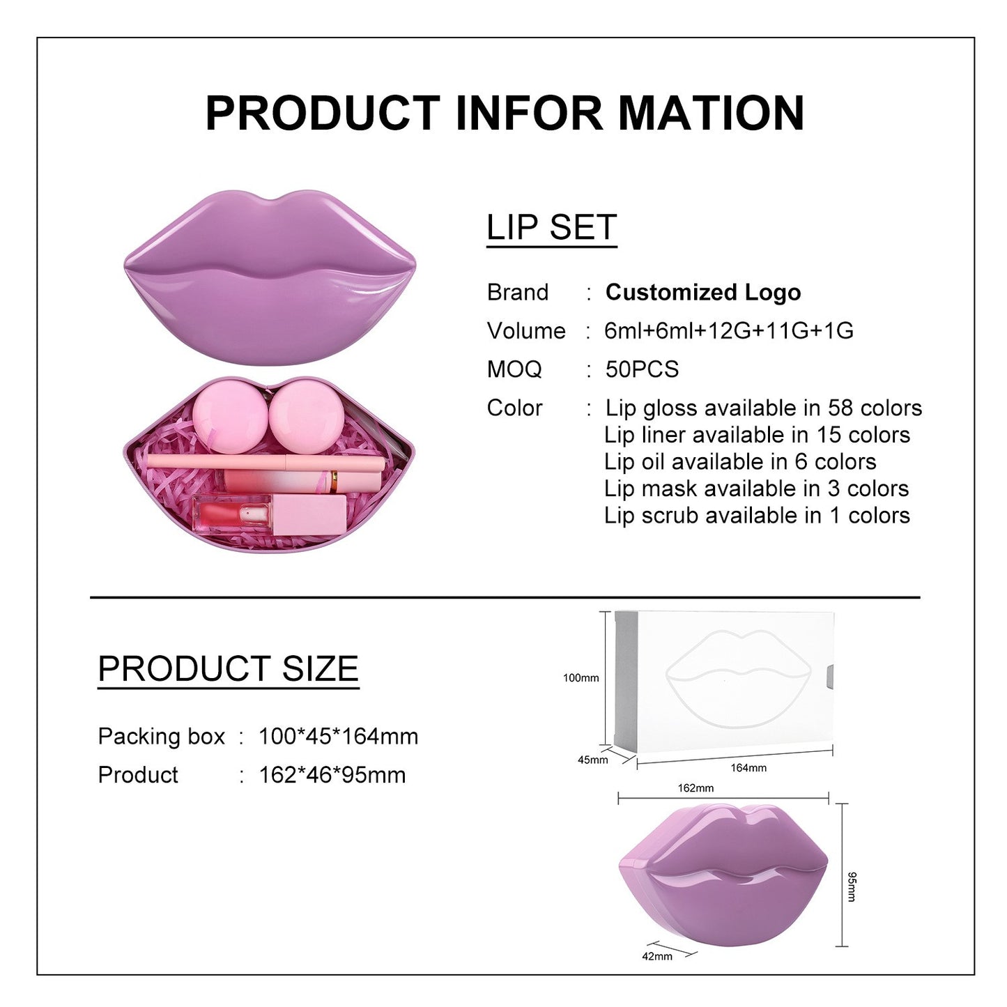 Valentine Makeup lip series gift set