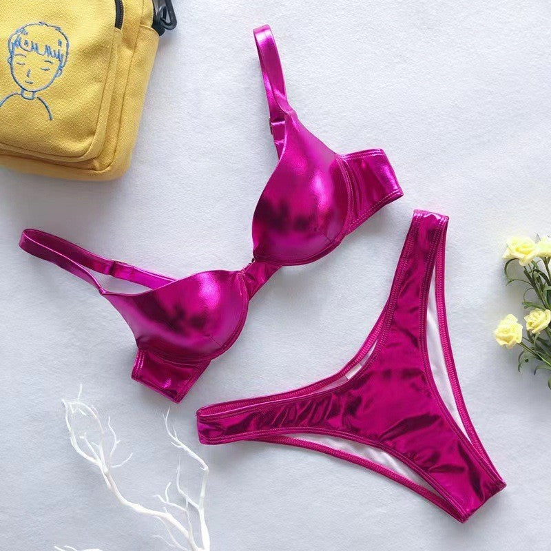 Metallic color Shinny Gold  Silver bikini