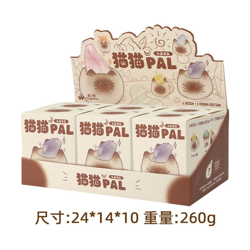 Cat Crystal Blind Box Desktop Ornament Decor  Random Mysterious Box